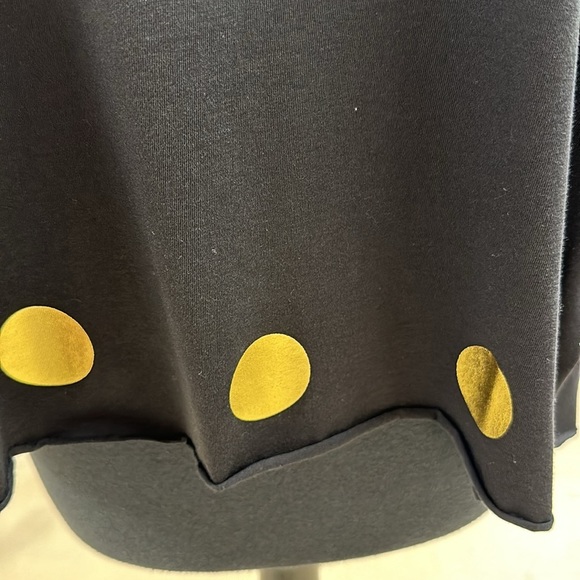 Planet long sleeve black top with gold circle accents - Picture 2 of 6